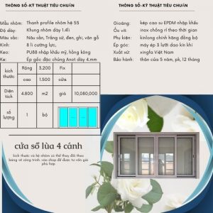 Cửa Sổ Lùa 4 Cánh